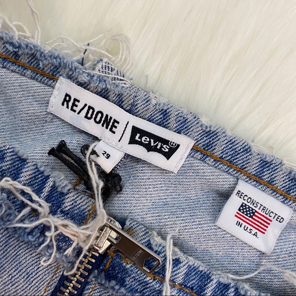 SOLD Re/Done Raw Edge Denim Mini Skirt - Picture 7 of 7